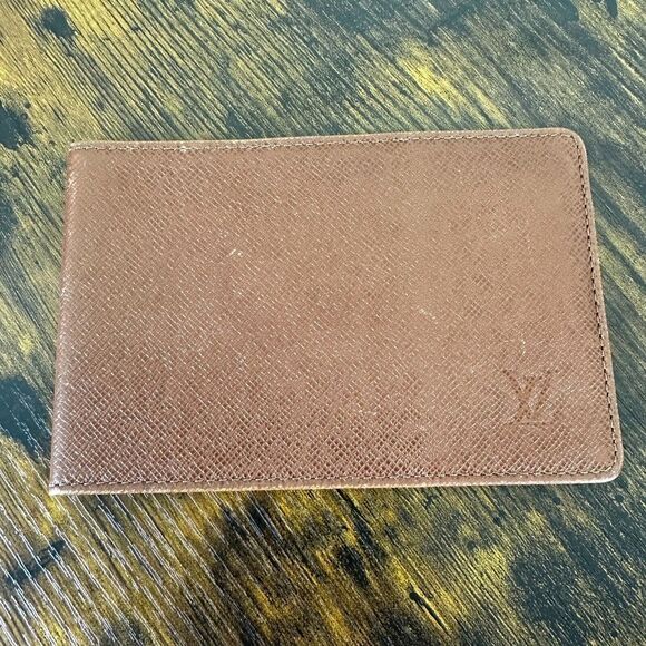 Louis Vuitton Bifold Agenda Notebook Holder Wallet Brown Leather Authenticated - Picture 1 of 12